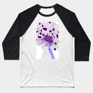 fashion headpiece purple polka dot Baseball T-Shirt